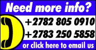 Need more info? Call us on 011 957 2114 or 083 250 5858 or Click Here to email us